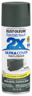 Rust-Oleum® Painter's® Touch 2x Spray Paint, 12 Oz, Satin Hunt Club Green