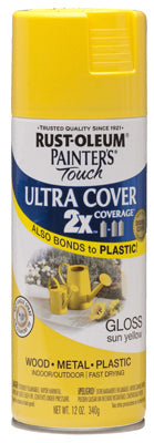 Rust-Oleum® Painter's® Touch 2x Spray Paint, 12 Oz, Gloss Sun Yellow