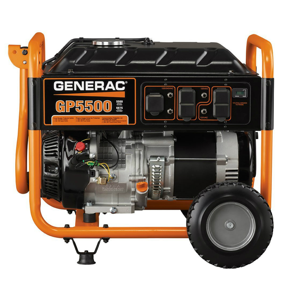 Generac® 5939 GP Series Portable Generator, 389CC OHV Engine, GP5500