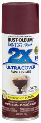 Rust-Oleum® Painter's® Touch 2x Spray Paint, 12 Oz, Satin Claret Wine