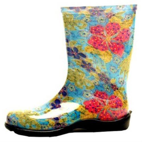 Sloggers® 5002BL06 Women's Midsummer Tall Boot, Size 6, Blue Print