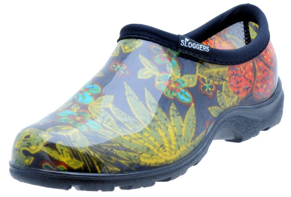 Sloggers 5102BK08 Women's Rain & Garden Shoe, Midsummer Black Print, Size 8