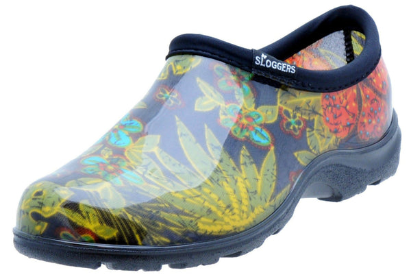 Sloggers® 5102BK07 Women's Rain & Garden Shoe, Midsummer Black Print, Size 7