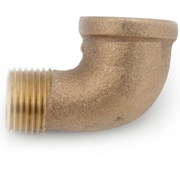 Anderson Metals 738116-06 Lead Free 90 Degree Street Elbow, Rough Brass, 3/8"