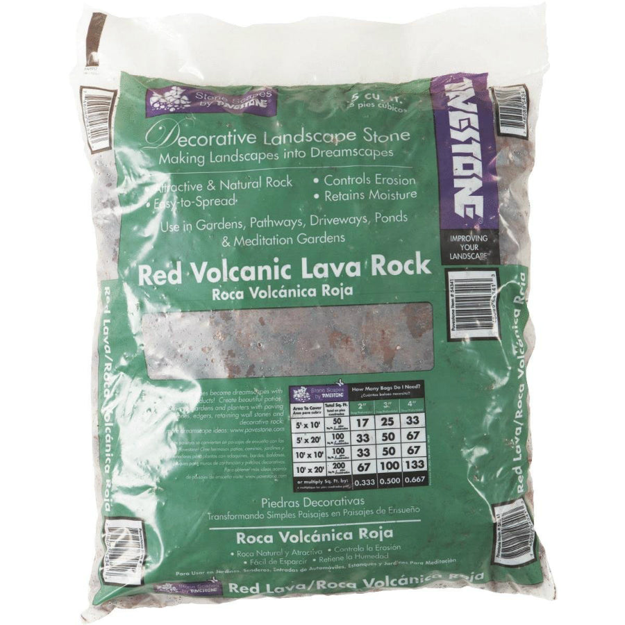 Pavestone® 54341 Red Volcanic Lava Rock, 0.5 Cu.ft.