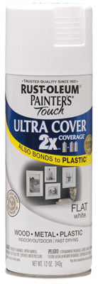 Rust-Oleum® 249126 Painter's® Touch 2x Spray Paint, 12 Oz, Flat White
