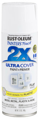 Rust-Oleum® 249126 Painter's® Touch 2x Spray Paint, 12 Oz, Flat White
