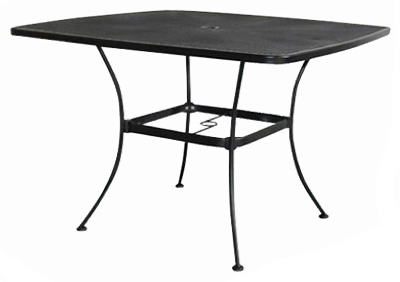 Woodard Uptown Collection Steel Mesh Dining Table, 42", Textured Black