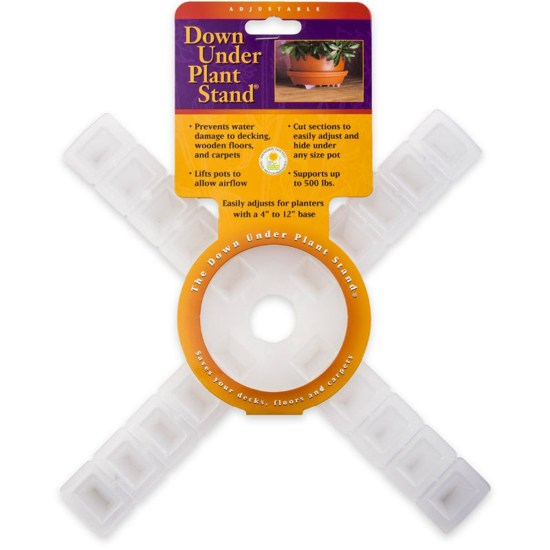 Down Under 10440 Heavy Duty Resin Plant Stand®, Clear, 12", Holds Up To 500 Lbs