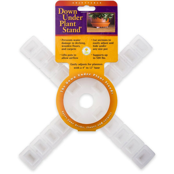 Down Under 10440 Heavy Duty Resin Plant Stand®, Clear, 12", Holds Up To 500 Lbs