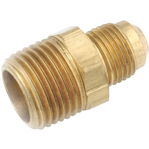 Anderson Metals 754048-0604 Half Union Connector, Brass, 3/8" Flare x 1/4" MPT