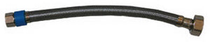 Lasco 10-0121 Faucet Connector, Stainless Steel, 3/8" x 1/2" x 20"