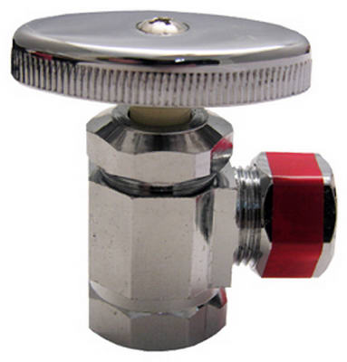 Lasco 06-7207 Angle Stop Valve, 1/2" x 1/2", Chrome