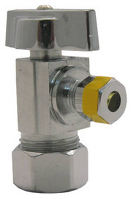 Lasco 06-9263 Quarter Turn Angle Stop Valve, 5/8" x 1/4", Chrome