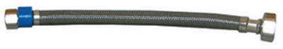 Lasco 10-0109 Faucet Connector, Stainless Steel, 3/8" x 1/2" x 9"