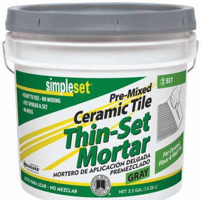 Simpleset Thin Set Mortar 3.5-gallon, gray