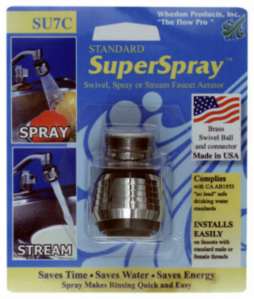 Whedon SU7C Standard SuperSpray & Stream Kitchen Faucet Swivel Aerator