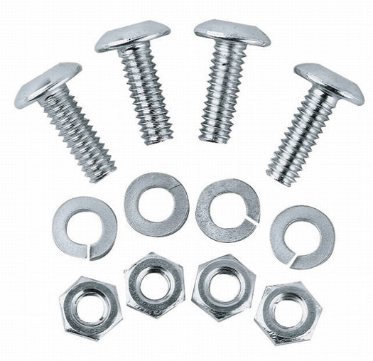 Custom Accessories 93367 License Plate Fastener, Stainless Steel, 4-Pack