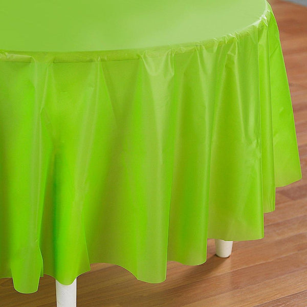 Creative Converting™ 703123 Octy-Round Plastic Table Cover, Fresh Lime, 82"