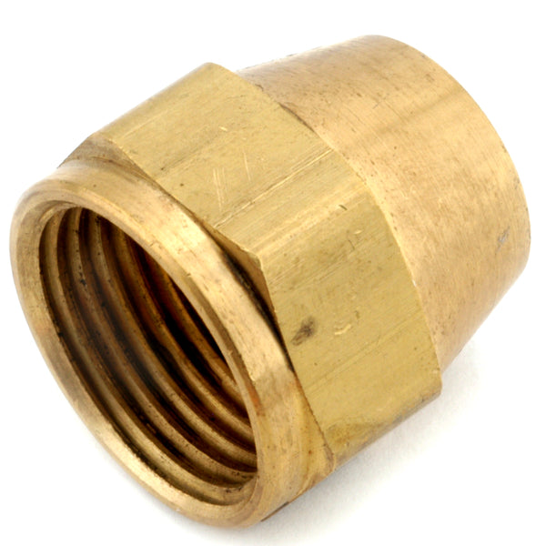 Anderson Metals 754014-06 Lead Free Economy Short Flare Nut, Brass, 3/8"