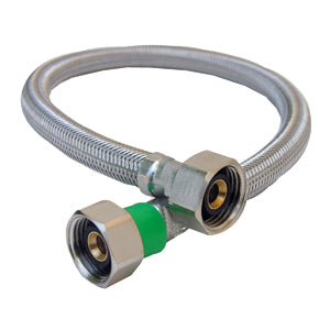 Lasco 10-0421 Braided Stainless Steel Faucet Connector, 1/2" x 1/2" x 20"