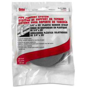 Oatey® 33925 Plastic Hanger Strap, 3/4" x 25', Gray