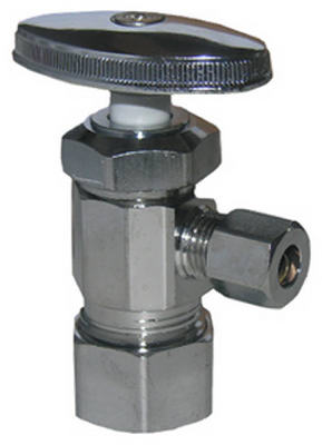Lasco 06-7251 Angle Stop Valve, 5/8" x 1/4", Chrome
