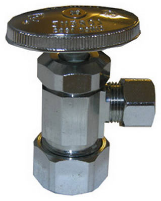 Lasco 06-7253 Angle Stop Valve, 5/8" x 3/8", Chrome