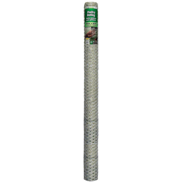 YardGard® 308444B Galvanized Poultry Netting, 20-Gauge, 1" Mesh, 60" x 50'