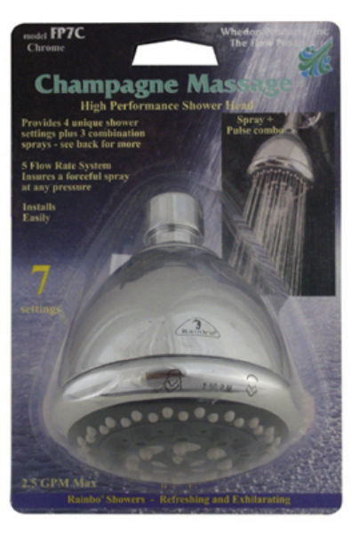 Whedon FP7C Champagne Massage Shower Head, 7-Setting