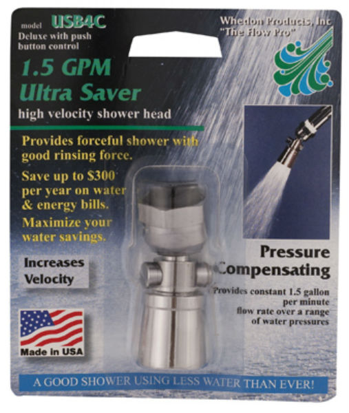 Whedon USB4C Deluxe Ultra Saver Shower Head, 1.5 GPM