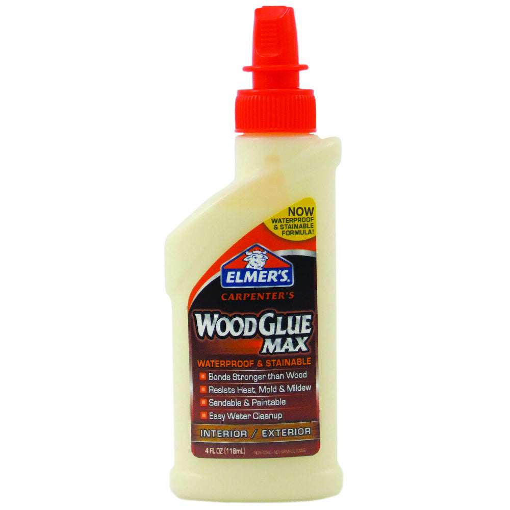 Elmers E7290 Carpenter's® Glue Max® Stainable & Waterproof Wood Glue, 4 Oz