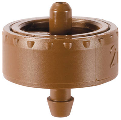 Dig Button Dripper 5 GPH, Brown