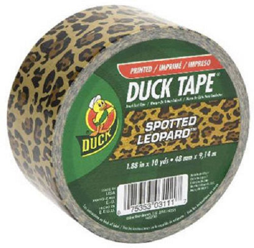 Duck 1407671 Leopard Print Duct Tape, 1.88" x 10 YD