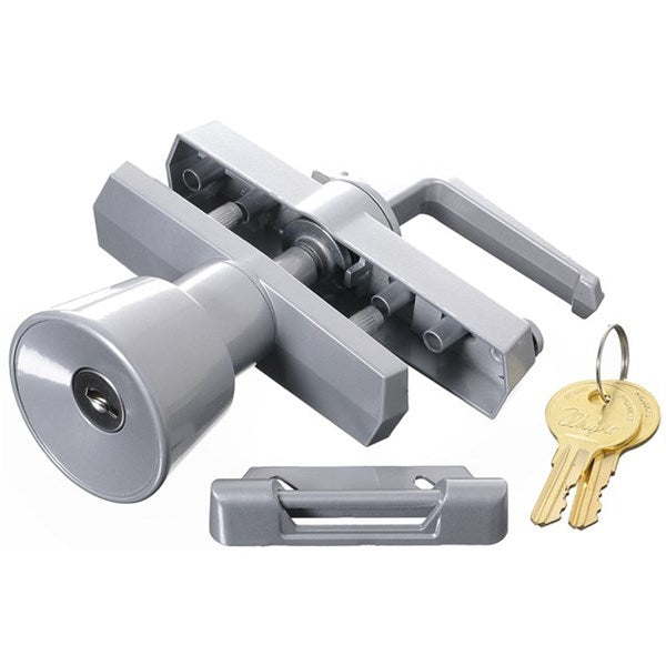 Wright Products™ VK670 Keyed Universal Tulip Knob Latch, Aluminum Finish