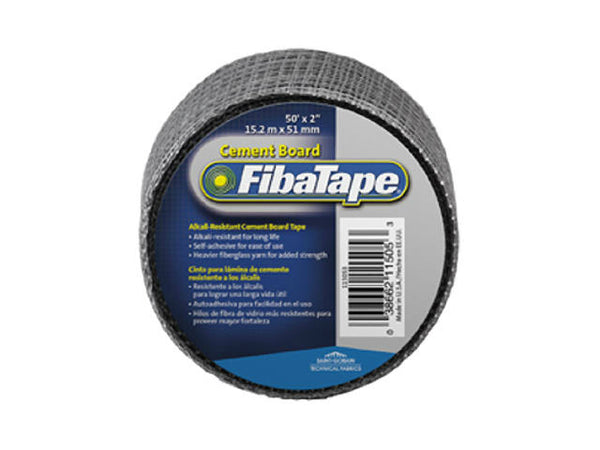 FibaTape® FDW6650-U Alkali Resistant Cement Board Tape, 2" x 50', Gray