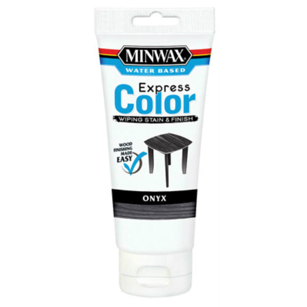 Minwax® 308080000 Water Based Express Color™ Wiping Stain & Finish, 6 Oz, Onyx