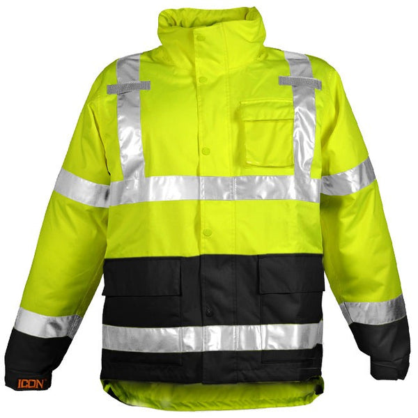 Tingley J24122-2X-01 Icon Hi-Vis Waterproof & Breathable Rain Jacket, XXL