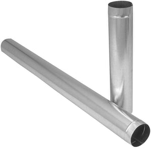 Imperial GV0386-A Galvanized Furnace Round Pipe, 26 Gauge, 6" x 60"