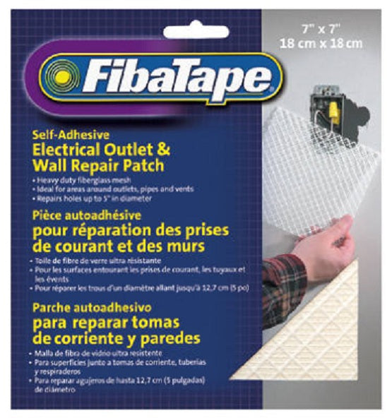 FibaTape® FDW6503-U Quadra Mesh Wall Repair 7" x 7", White