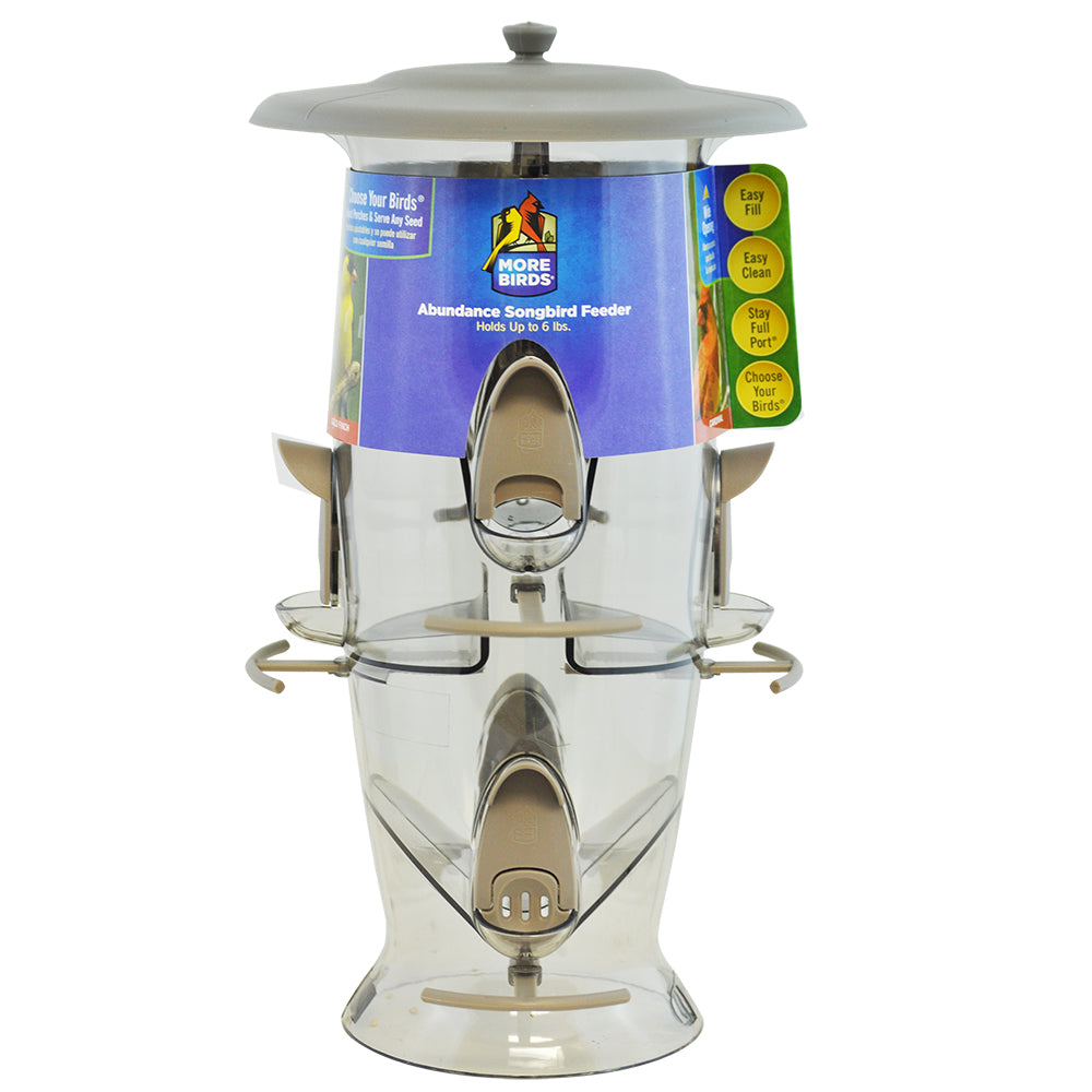 More Birds™ 22 Abundance Songbird Feeder with 6 Feeding Ports, 6 Lb Capacity