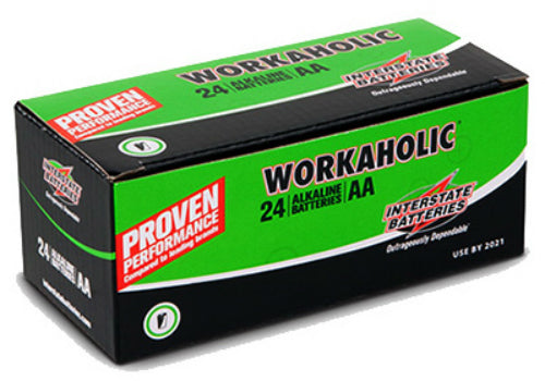 Interstate Batteries DRY0070 Workaholic "AA" Alkaline Battery, 24-Pack