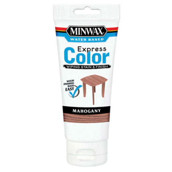 Minwax 308040000 Water Based Express Color Wiping Stain & Finish, 6 Oz, Mahogany
