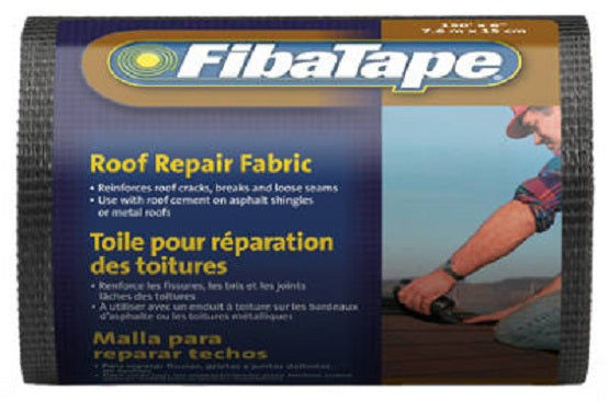 FibaTape® FDW6598-U Mesh Roof Repair Fabric, 6" x 150', Black
