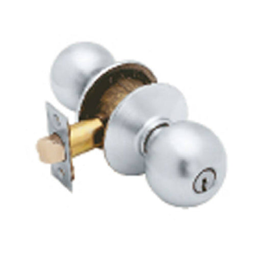 Schlage F80ORB626 Orbit Design Storeroom Lockset Knob, Satin Chrome