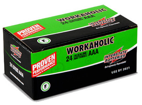 Interstate Batteries DRY0075 Workaholic "AAA" Alkaline Battery, 24-Pack