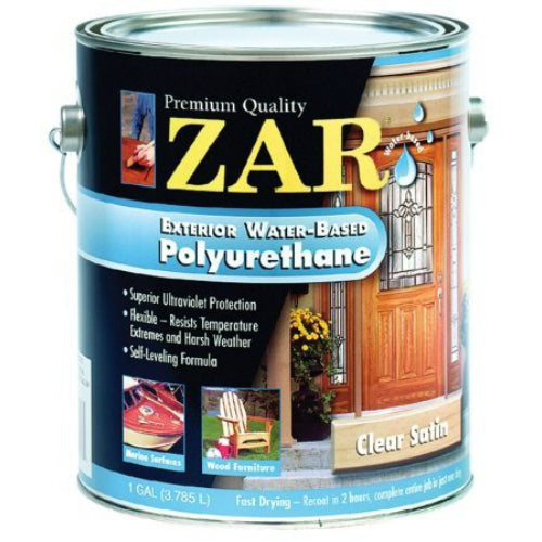 ZAR® 32713 Exterior Water-Based Polyurethane, Satin, 1 Gallon