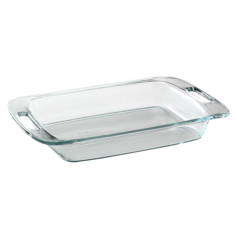 Pyrex® 1085782 Easy Grab™ Oblong Glass Baking Dish, 3 Qt