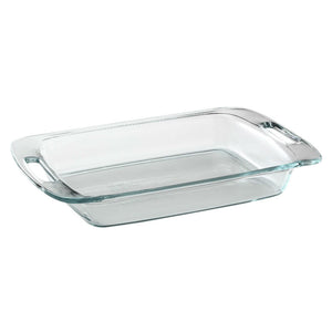Pyrex® 1085782 Easy Grab™ Oblong Glass Baking Dish, 3 Qt