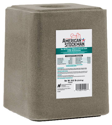 American Stockman 41027S Selenium 90 Block Ag Salt, 50 lb
